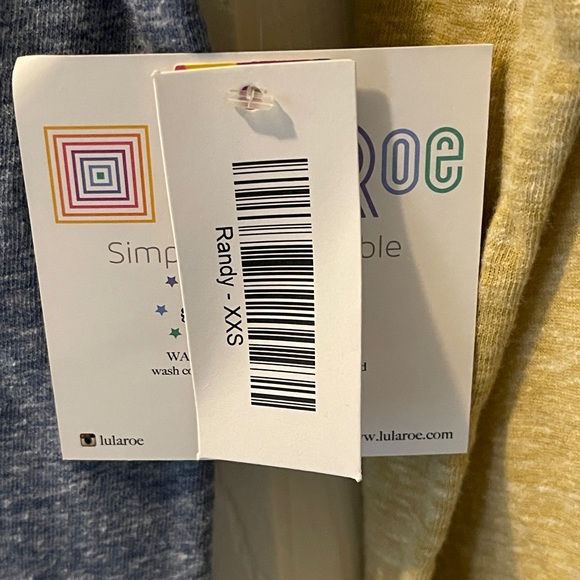 Lularoe Randy Raglan Heathered Grey 3/4 Sleeve T-Shirt Size XXS Brand New NWT! - Picture 4 of 4